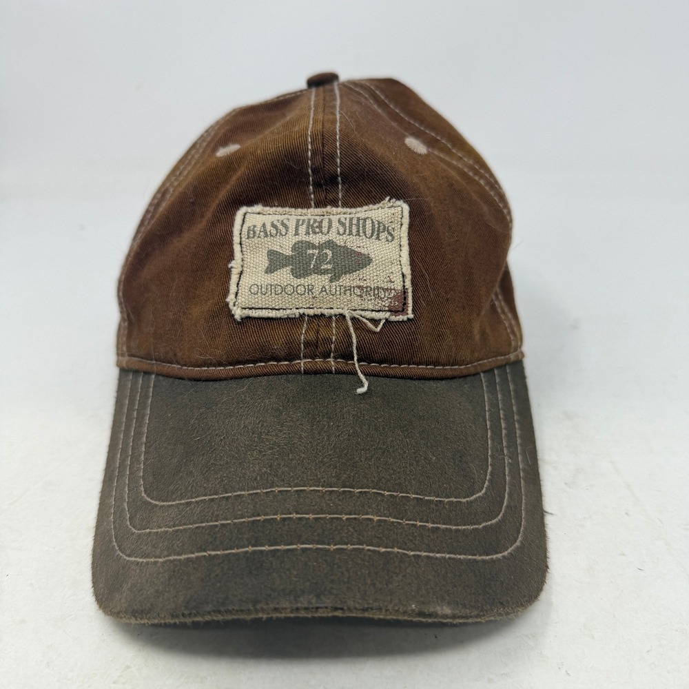 Bass Pro Shops Hat Mens OSFM Outdoor Authority Brown Distressed Fishing Cap